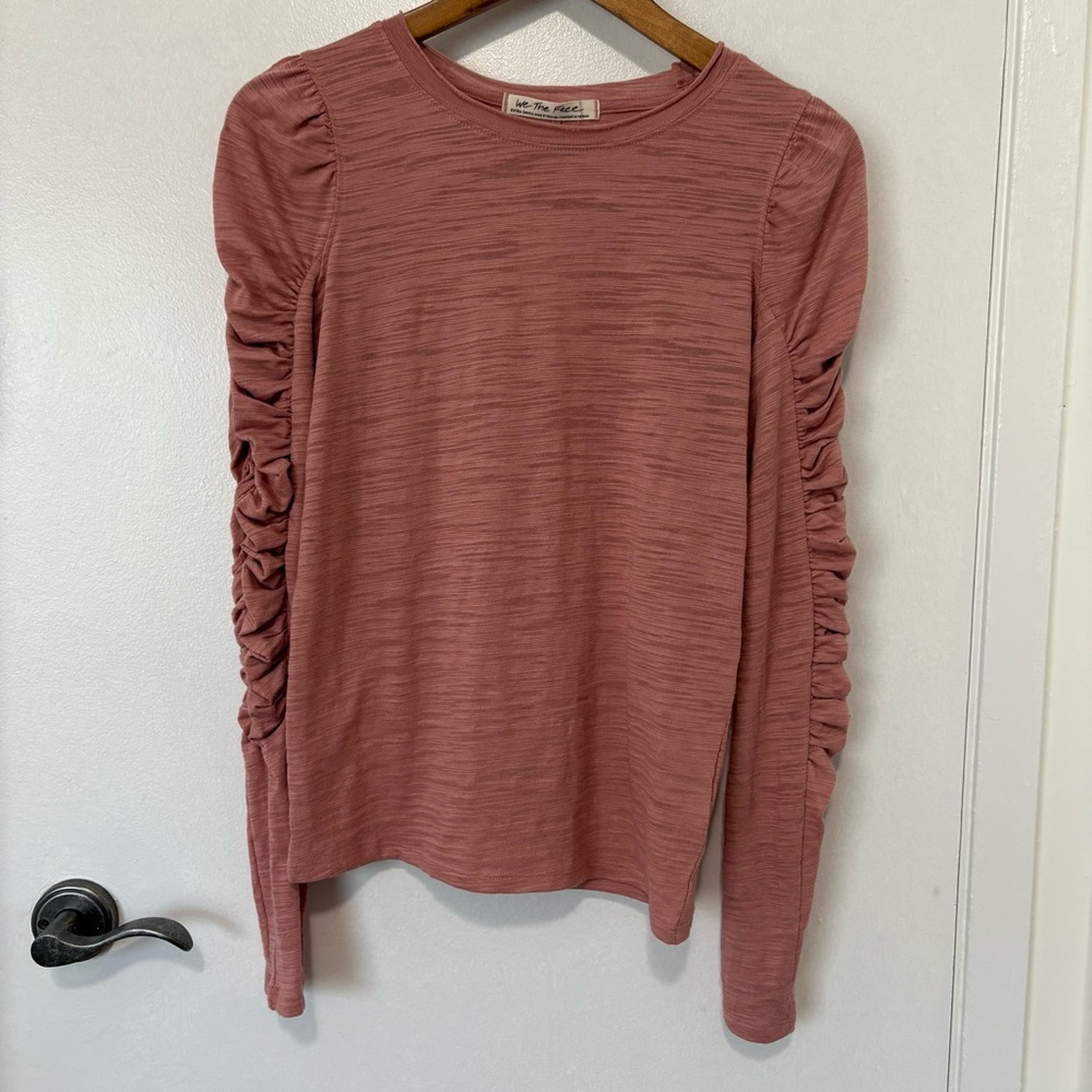 FP Ruched Sleeve Top XS - Picture 3 of 10